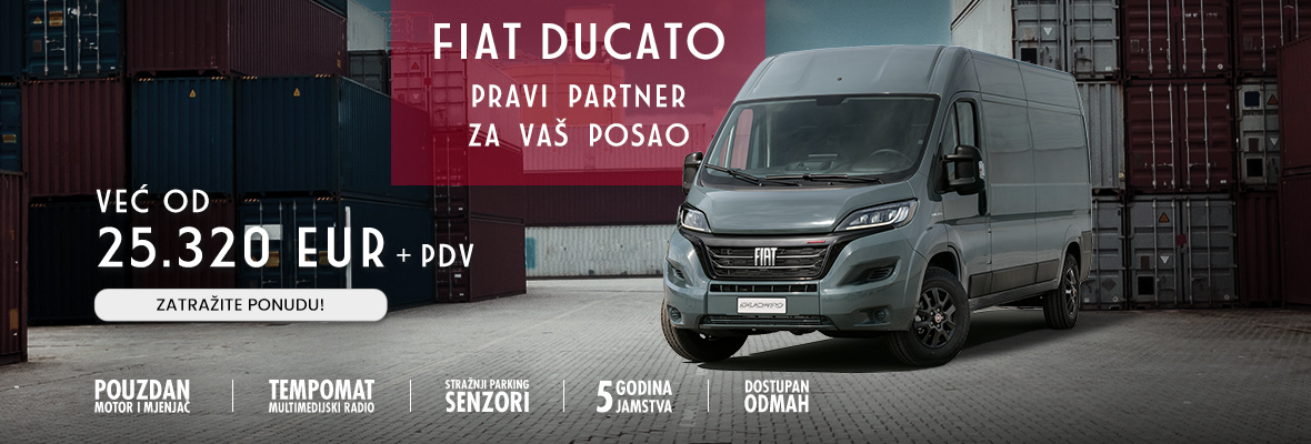 Fiat Ducato – Već od 25.320 EUR + PDV