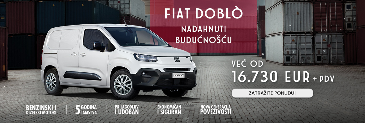 Fiat Doblo – Već od 16.730 EUR + PDV