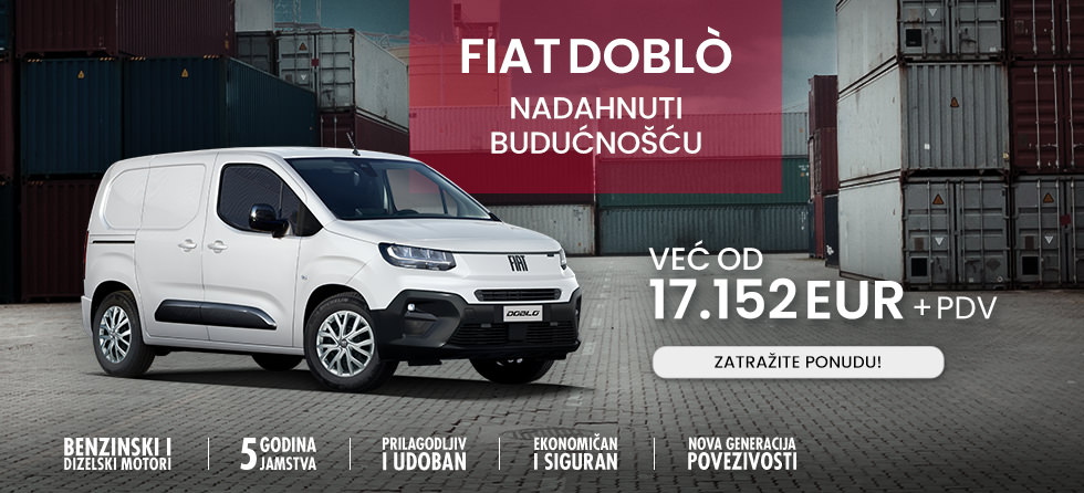 Fiat Doblo – VEĆ OD 17.152 EUR + PDV